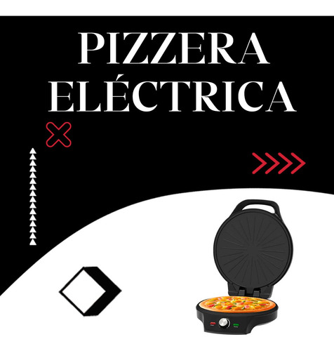 Máquina Eléctrica Para Hacer Pizzas Antiadherente Encimera Negro