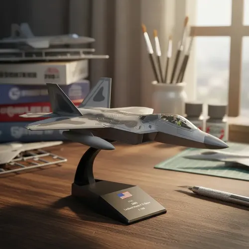 Miniatura Avião F-22 Stealth Raptor Fighter - Diecast 1:100