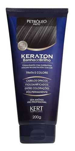 Imagem 1 de 1 de Keraton Banho De Brilho - Preto 200g