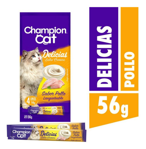 Champion Cat Adulto Snack Delicias Pollo 56g