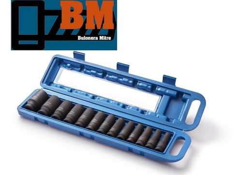 Kit Juego De Llaves Tubo Bremen Impacto Largos Set 13 Piezas