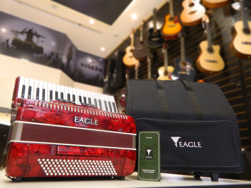 Acordeon De 120 Baixos Eagle Nf Fgrátis Loja 12x S/ Juros