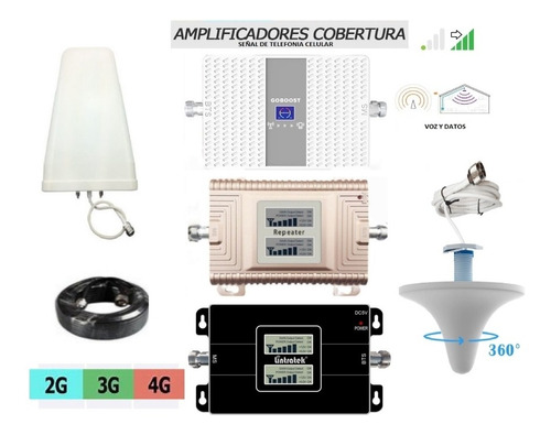 Kit Amplificador Señal Celular Doble Banda 2g 3g 4g Potentes