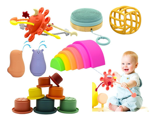 Popkids 7 En 1 Juguetes Para Bebés Montessori Toys Bath Bath
