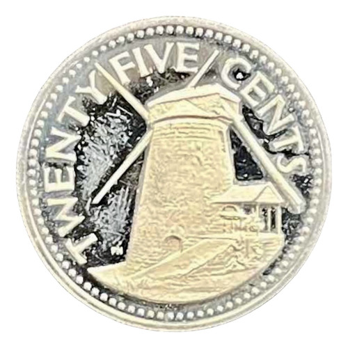 Barbados- 25 Cents - Año 1973 - Km #13 - Molino - Proof