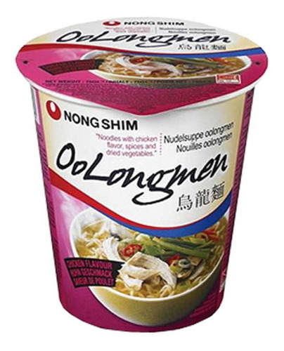 Macarrão Lamen Coreano Oolongmen Sabor Galinha Copo 75g