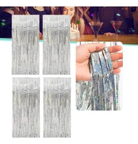 Comprar Kit Cu002F4 Cortinas Metalizada Holográfica 2x1m Festa