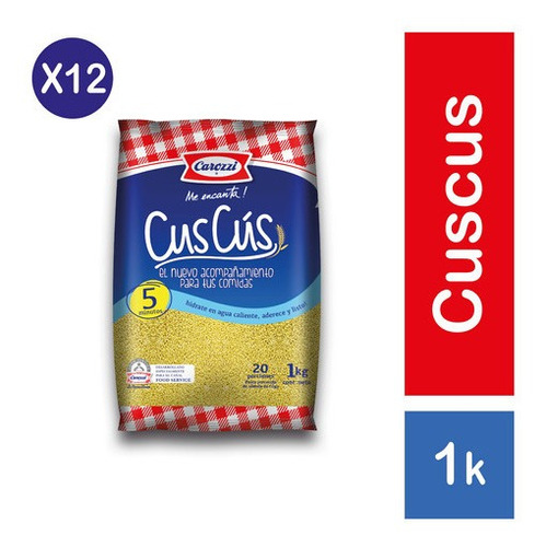 Pack 12 - Carozzi Cuscus 1kg