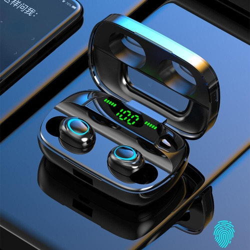 Manos Libres Bluetooth Tws S11 Estuche Carga 2200 Mah Negro