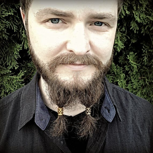 Beads Viking Runas Pelo Y Barba Retro Vintage Celta Runa