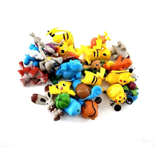 Set 4 Mini-figura Pvc 4-5cm Pokémon Surtidos Viene 1 Pikachu