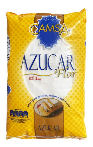 Azucar Flor 1 Kg Para Postres Tragos Reposteria  Gastronomia