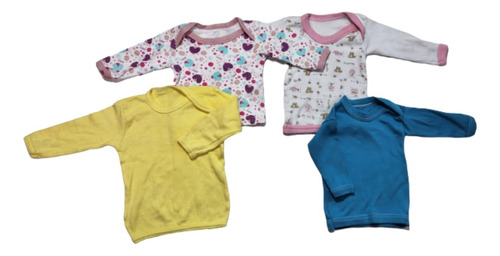 Pack De 4 Camisetas Bebe Interior De 0 A 3 Meses