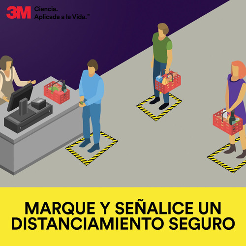 Imagen 5 de 7 de Cinta Tira De Seguridad 3m 5702 Negro/amarillo 50,8mm X 32m