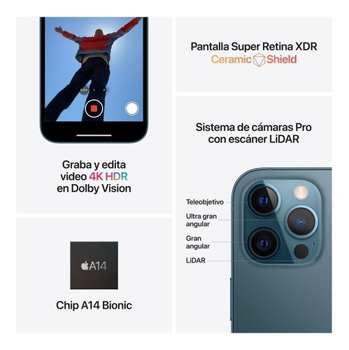 Imagen 7 de 9 de Apple iPhone 12 Pro Max (128 GB) - Azul pacífico