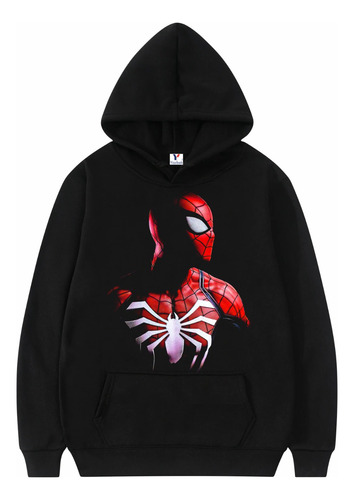 Sudadera Estilo Spider Man, Unisex Con Capucha Y Cangurera