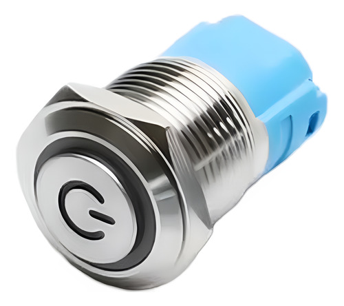 Interruptor Push Button Impermeable 19mm Na / Nc Luz 12-24v