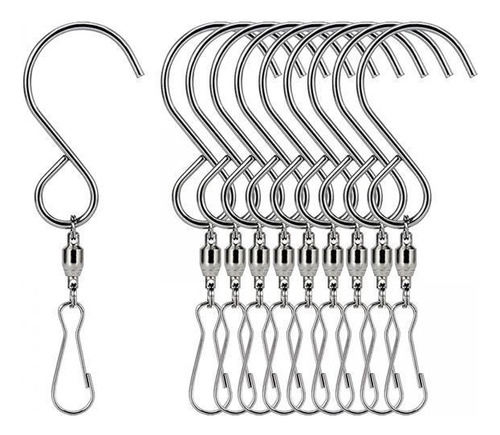 2 X 10 Piezas Ganchos Giratorios S Clips 360 ° Colgantes