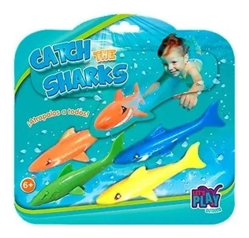 Juego Agua Pileta Atrapa Tiburon Para Buceo Babymovil