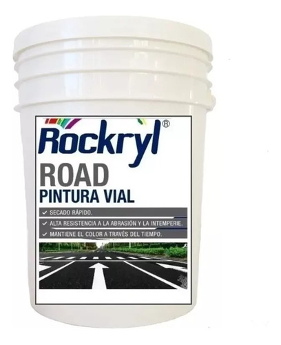 Pintura Demarcación Vial Rockryl Amarillo Blanco Rojo 10 Lts