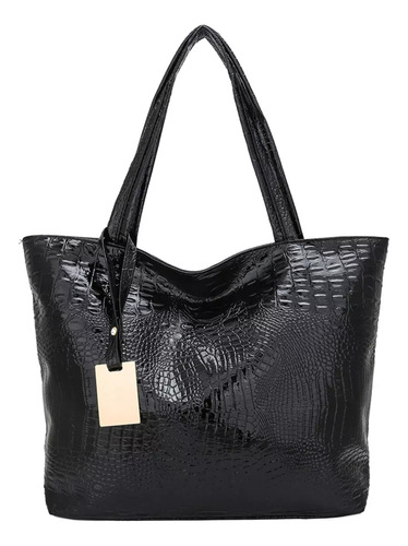 Bolso De Hombro Retro Grande De Piel De Cocodrilo Para Mujer