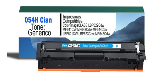 Toner Generico 054h Cian Para Imageclass Lbp622cdw/mf641cw