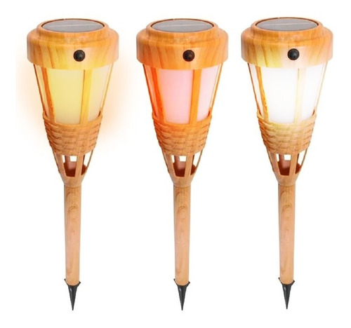 Lámpara Solar 40 Led Antorcha 3 Modos Luz Exterior Ip65 Deco