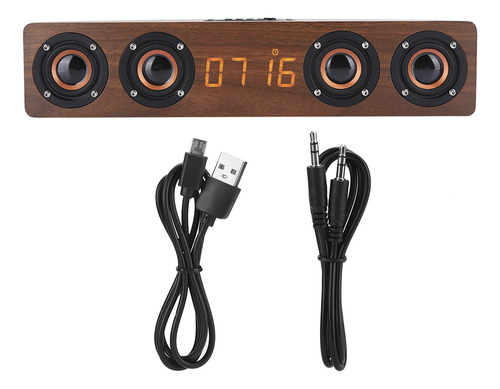 Altavoz De Reloj Led W8c, Tira De Madera Maciza De Alta Cali