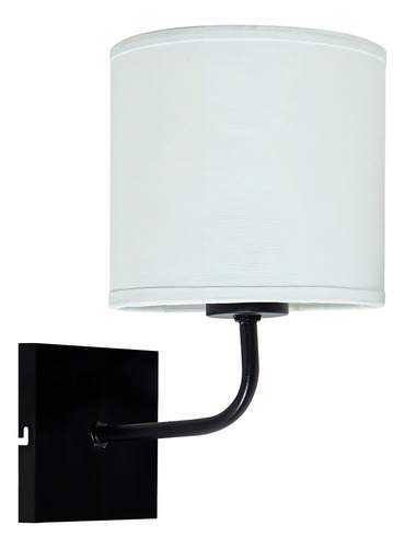 Lampara Aplique Velador Curvo Led Pared Dormitorio Pantalla Estructura Negro/Blanca