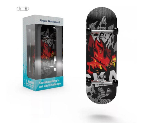 Fingerboard Skate De Dedo Profissional Completo Black Fire