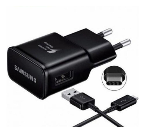 Carregador De Celular Samsung Fast Charge Tipo C Preto