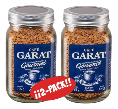 Garat / 2-pack Café Puro Soluble Gourmet Liofilizado 125g