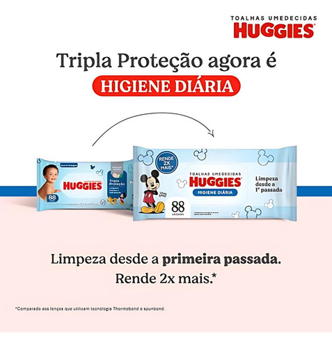 Huggies Lenços Umedecidos Tripla Proteção 88 Unid.