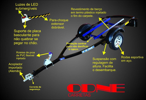 Carreta Odne Para Jet Ski Cubo Banhado A Óleo - Carretinha