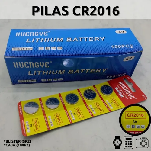 Pilas Reloj Cr2016 Caja 100pz