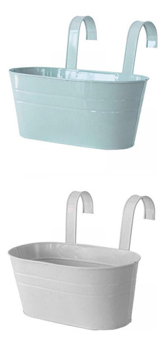 Macetas Colgantes De Metal Para Balcón, Jardineras, Porche