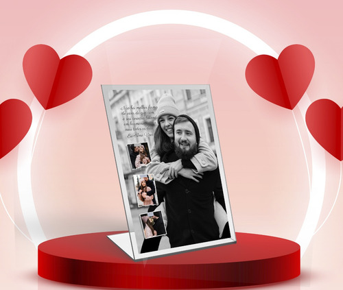 Presente Dia Namorado Display Criativo 15x20cm Fotos Decor