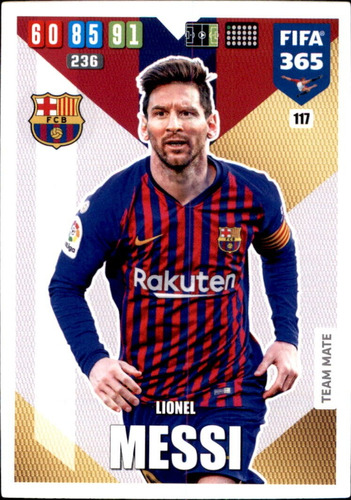 Carta Adrenalyn Fifa 365 2020 / Lionel Messi - Barcelona