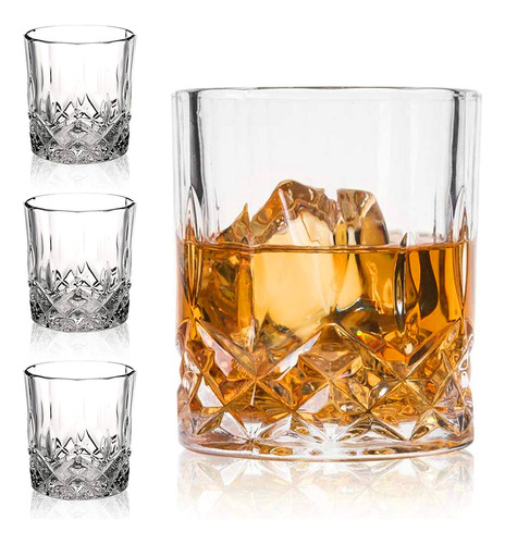Deecoo Juego De 4 Vasos De Whisky De Cristal A La Antigua Us