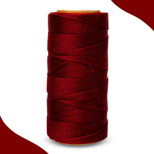 Cordão Encerado 1mm - Fio Cordone - 100m - Diversas Cores Cor 527 - Bordo