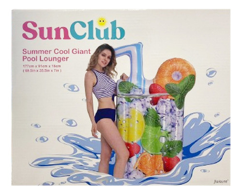 Colchoneta Inflables Con Diseño Bebida Sun Club