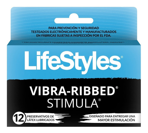 Lifestyles Vibra-ribbed Stimula 12 Unidades