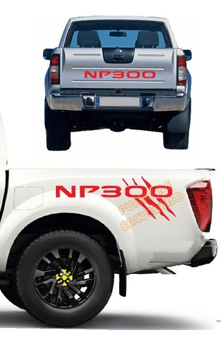  Stickers Garras Para Nissan Np 300 Pick Up + Tapa Y Garrazo