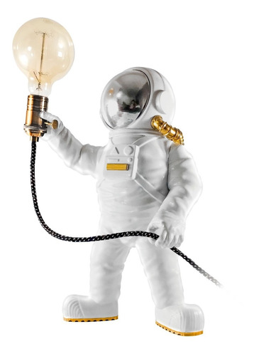 Lámpara Astronauta Decoración Resina 45 Cm 