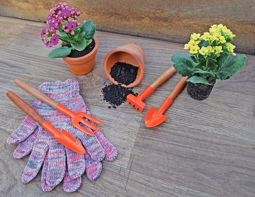 Conjunto Jardinagem 4 Peças Tramontina Para Vasos Pequenos