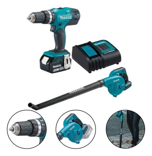 Kit Parafusadeira/furadeira De Imp. + Soprador 18v - Makita