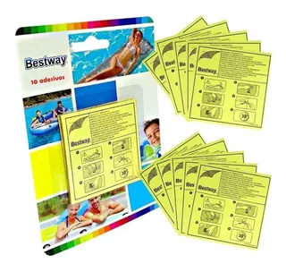 Reparo Remendo De Piscina Inflável Com 10 Adesivos Bestway