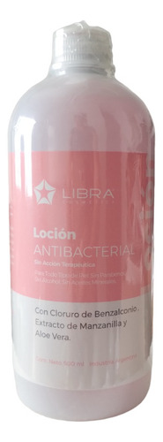 6 Locion Antibacterial 500gr. - Libra Cosmetica Fragancia Suave
