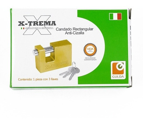 Candado Rectangular Anticizalla De 70 Mm X-trema