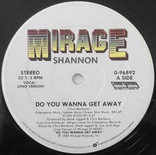 Shannon Do You Wanna Get Away Disco Importado